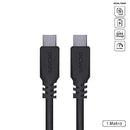 Cabo Usb Tipo-c P/ Usb Tipo-c 2.0 - Preto - 1 Metro - Pucp-01