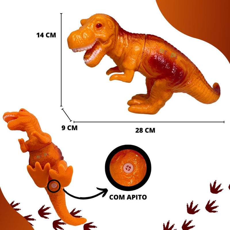 Dinossauro Brinquedo Vinil Boneco Infantil Dino Rex