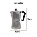 Cafeteira Italiana Moka Express Faz 6 Xícaras Café Aluminio