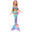 Barbie Fantasy Sereia Flores Mágicas Loira Com Transformação