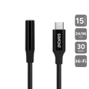 Cabo Adaptador Usb-c Para P3 Fêmea - Preto - 15cm - P3ucp-15p
