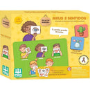 Brinquedo Pedagógico Madeira Meus 5 Sentidos Inclusivo Nig