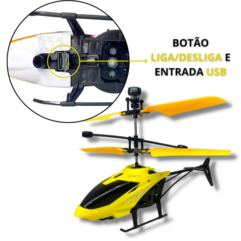 Helicóptero De Brinquedo Com Sensor Mini Drone Recarregável