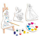 Brinquedo Para Colorir Princesas Kit Pintura Com Cavalete E Guache