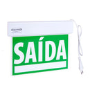 SINALIZAÇÃO DE SAÍDA SEGURIMAX SLIM DUPLA FACE VERDE 24X18