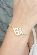 Puls. Ajustavel Com Trevo Cor:dourado