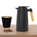 Garrafa Térmica Jarra Inox Café Chá 1 Litro Cabo Madeira