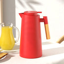 Garrafa Térmica Jarra Inox Café Chá 1 Litro Cabo Madeira