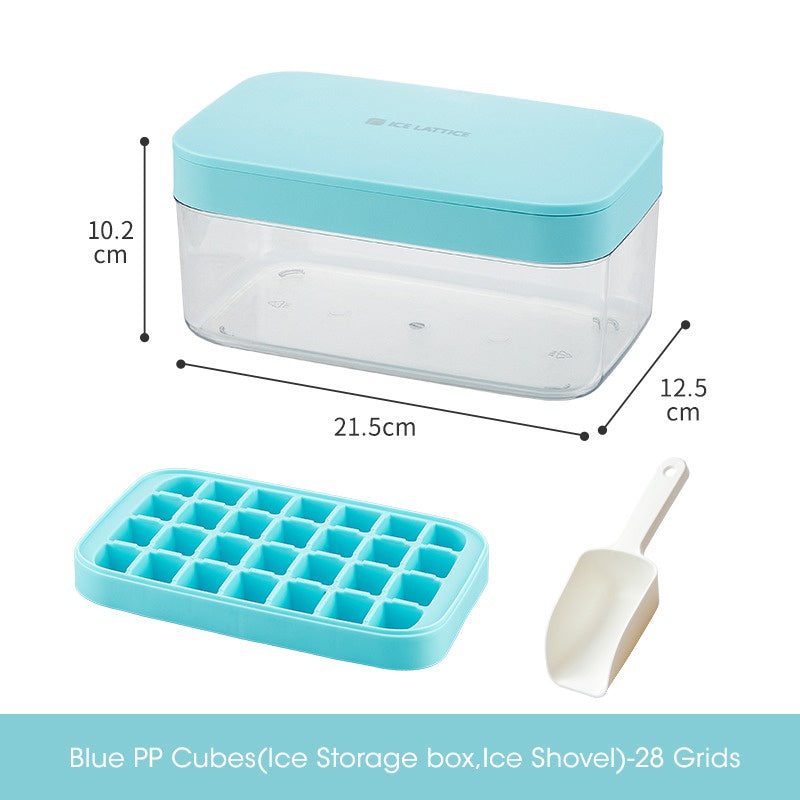 Bandeja Gelo Silicone Com Armazenamento E Tampa 36 Cubos