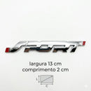 Emblema Sport Metal Adesivo 3d Cromado Carro Moto Tuning
