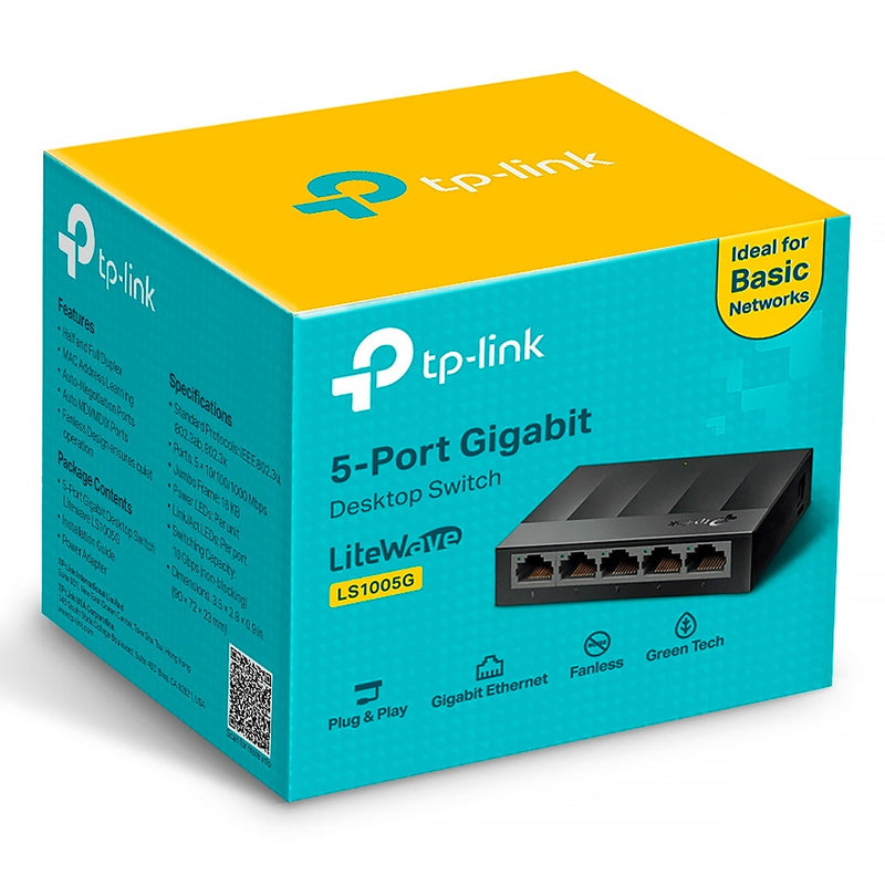 Switch TP-LINK Gigabit de mesa de 5 portas LS1005G