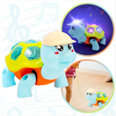 Tartaruga Brinquedo Infantil Dançante Som Luz Crianças Bebe