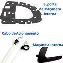 Kit Cabo Acionamento Suporte E Maçaneta Gatilho Preta Dianteira Esquerda Gol G3 - UN / 3