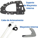 Kit Cabo Acionamento Suporte E Maçaneta Metal Cromada Dianteira Direita Gol G3 - UN / 3