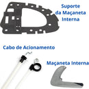 Kit Cabo Acionamento Suporte E Maçaneta Metal Cromada Dianteira Esquerda Gol G3 - UN / 3