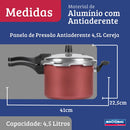 Panela De Pressão Fechamento Externo Antiaderente 4,5L Nacional