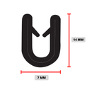 Borracha Protetora Borda Porta Preta Azera 10m 7x14