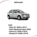 Par Maçanetas Internas Traseiras Prata Palio G1 2008 A 2012