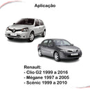 Kit 4 Maçaneta Interna Prata Clio G2 99 A 16 Mégane 97 A 05