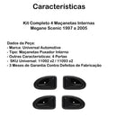 Kit Completo 4 Maçanetas Internas Megane Scenic 1997 A 2005