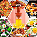 Dispenser De óleo Azeite Com Escova De Silicone Vidro 180ml