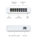 Switch Ubiquiti UniFi Lite 16 PoE 8P POE/POE+ - USW-LITE-16-POEI