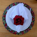 Kit 4 Capas Para Sousplat Floral Romance Charlô 35cmx35cm - UN / 4