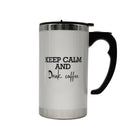 Caneca Mixer Misturadora Inox 450 Ml Com Tampa A Pilha