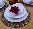Kit 4 Capas Para Sousplat Floral Romance Charlô 35cmx35cm - UN / 4