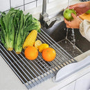 Escorredor De Pia Dobrável Portátil Aço Inox 47x35cm