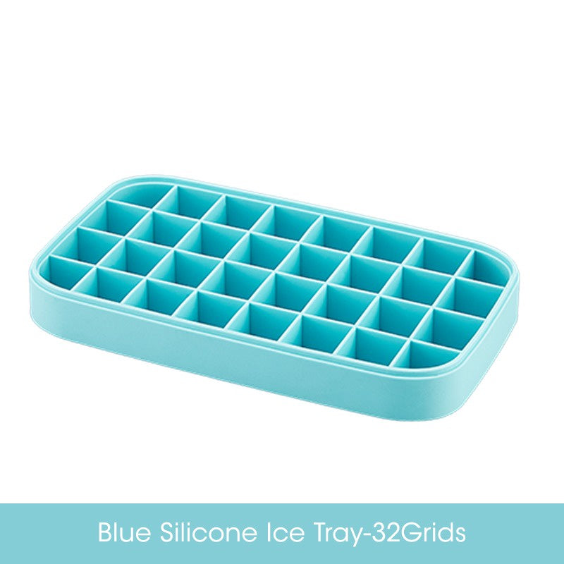 Bandeja Gelo Silicone Com Armazenamento E Tampa 36 Cubos