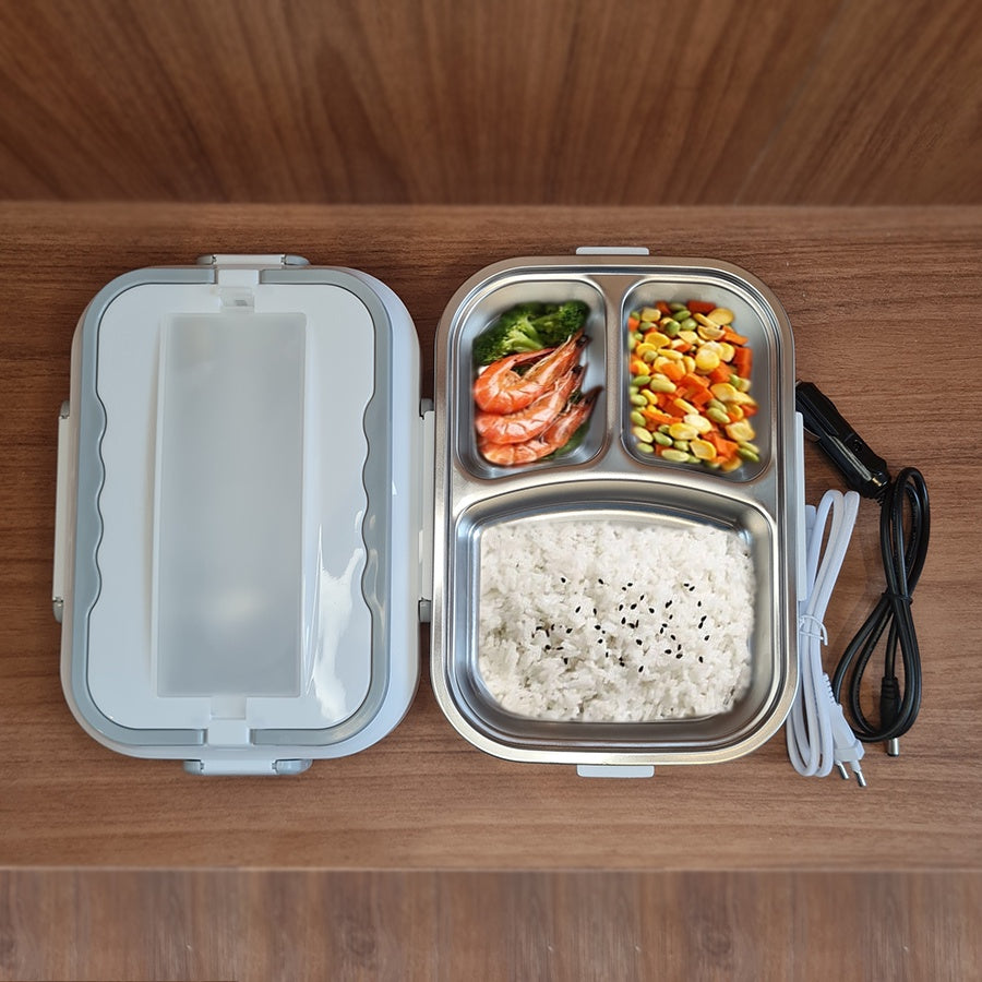 Marmita Térmica Elétrica Para Carro E Tomada Bivolt Portátil