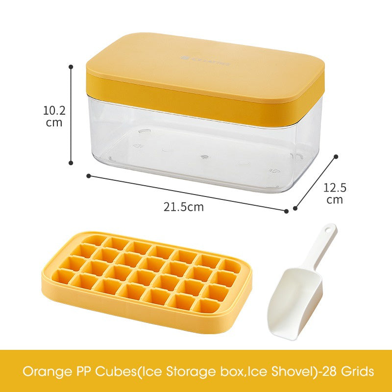 Bandeja Gelo Silicone Com Armazenamento E Tampa 36 Cubos