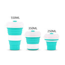 Copo Ecológico Retrátil Silicone Grande Dobrável 550ml