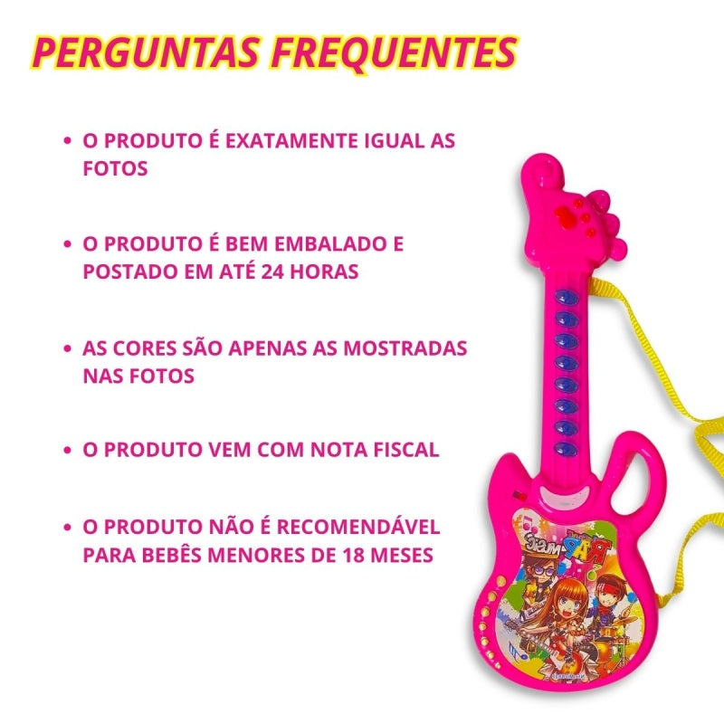 Mini Guitarra Musical Brinquedo Infantil Guitarrinha C/ Som