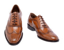 Kit 01 Par De Sapatos Cromo Caramelo + Cinto De Couro