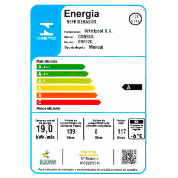 Freezer 142l Consul Vertical  - Cvu20gbana