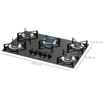 Fogao 5b Fischer Mesa Vidro Cooktop  - 1642-6985