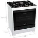 Fogao 5b Dako Supreme Glass Mesa De Vidro - 300000570