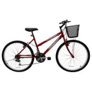 Bicicleta Aro 26 21m. Feminina Com Cesta Freio fio Bella Cairu - 310750