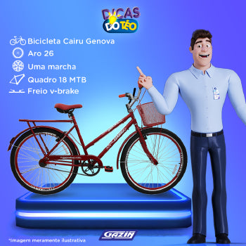 Bicicleta Aro26 Com Cesta Fem. Personal Genova Cairu - 310122 - PC / 2