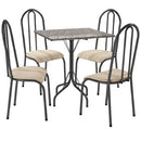 Conjunto Mesa Fabone Malaga Quadrada 70x70 C Alicante - 4268 - PC / 3