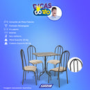 Conjunto Mesa Fabone Malaga Quadrada 70x70 C Alicante - 4268 - PC / 3