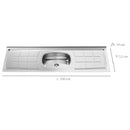 Pia Inox Ghel Plus 1.60 Cuba Oval - 30631