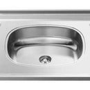 Pia Inox Ghel Plus 1.60 Cuba Oval - 30631