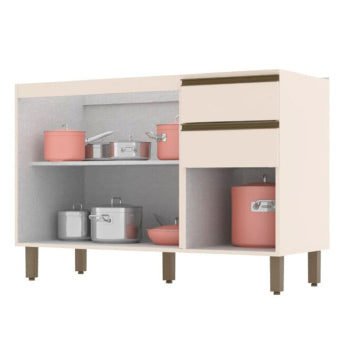 Balcao Henn Connect 3pts 2gvs 1,20m 100 Mdf S/tampo - C66-139