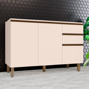 Balcao Henn Connect 3pts 2gvs 1,20m 100 Mdf S/tampo - C66-139