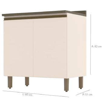 Balcao Henn Connect 2 Pts C/tampo - Ce589-108 - PC / 2