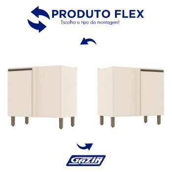 Balcao Canto Henn Connect 1 Pt C/ Tampo - Ce595-108 - PC / 2