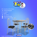 Conj. Mesa Fabone Genebra 04 Cadeiras - 7290 - PC / 3
